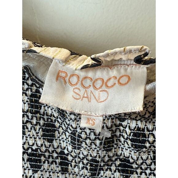 Rococo Sand Polka Dot Long Sleeve Mini Dress Women’s XS Black White NWT - Picture 5 of 8